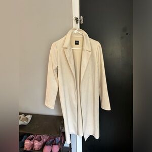 Zara white/ cream jacket/ duster/ trench